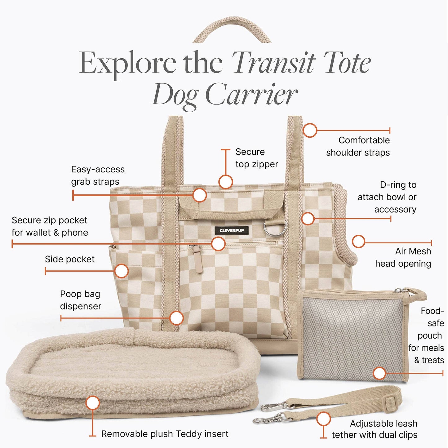 Cleverpup - Transit Tote Dog Carrier