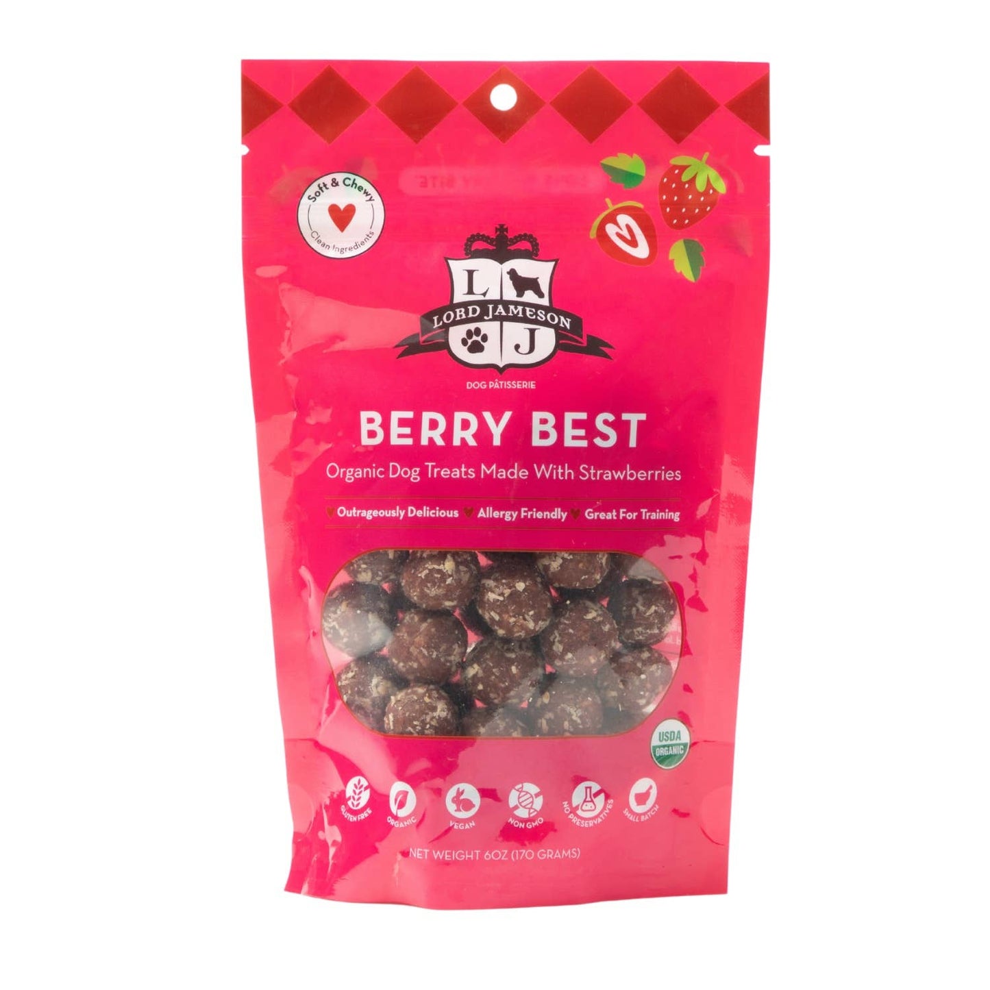 Lord Jameson Berry Best Organic Soft & Chewy Dog Treats