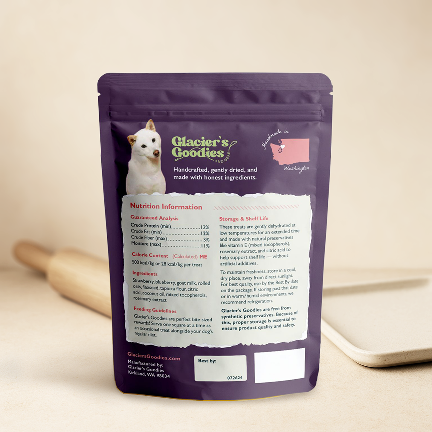 Glacier's Goodies - Goat Milk Dog Treats – Strawberry & Blueberry (7oz)