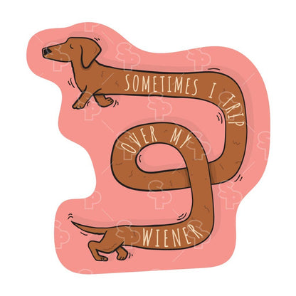Two Feet Treats - Sometimes I Trip Over My Dachshund - Sticker
