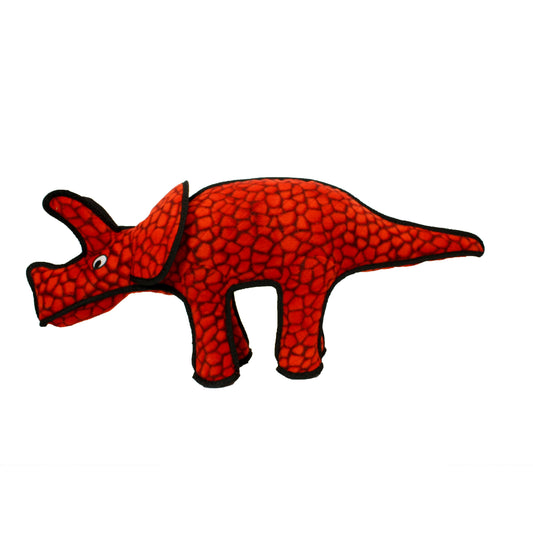 Tuffy Dog Toys - VIP Products - Tuffy Dinosaur Triceratops, Tough, Durable Dog Toy