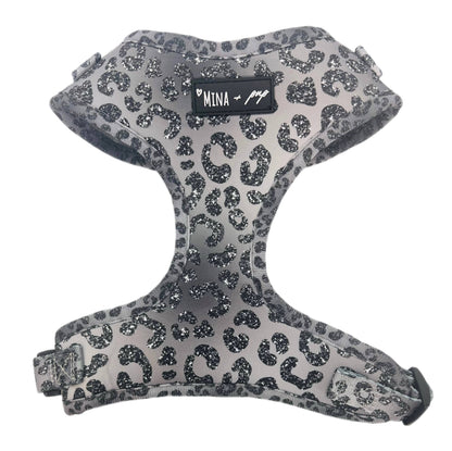 Mina + Pup - YOU’RE SO GLAM ADJUSTABLE SILVER OMBRE DOG CAT HARNESS - XXS