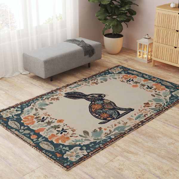 Floral Bunny Play Mat | Doot's Pet LLC Collars For A Cause
