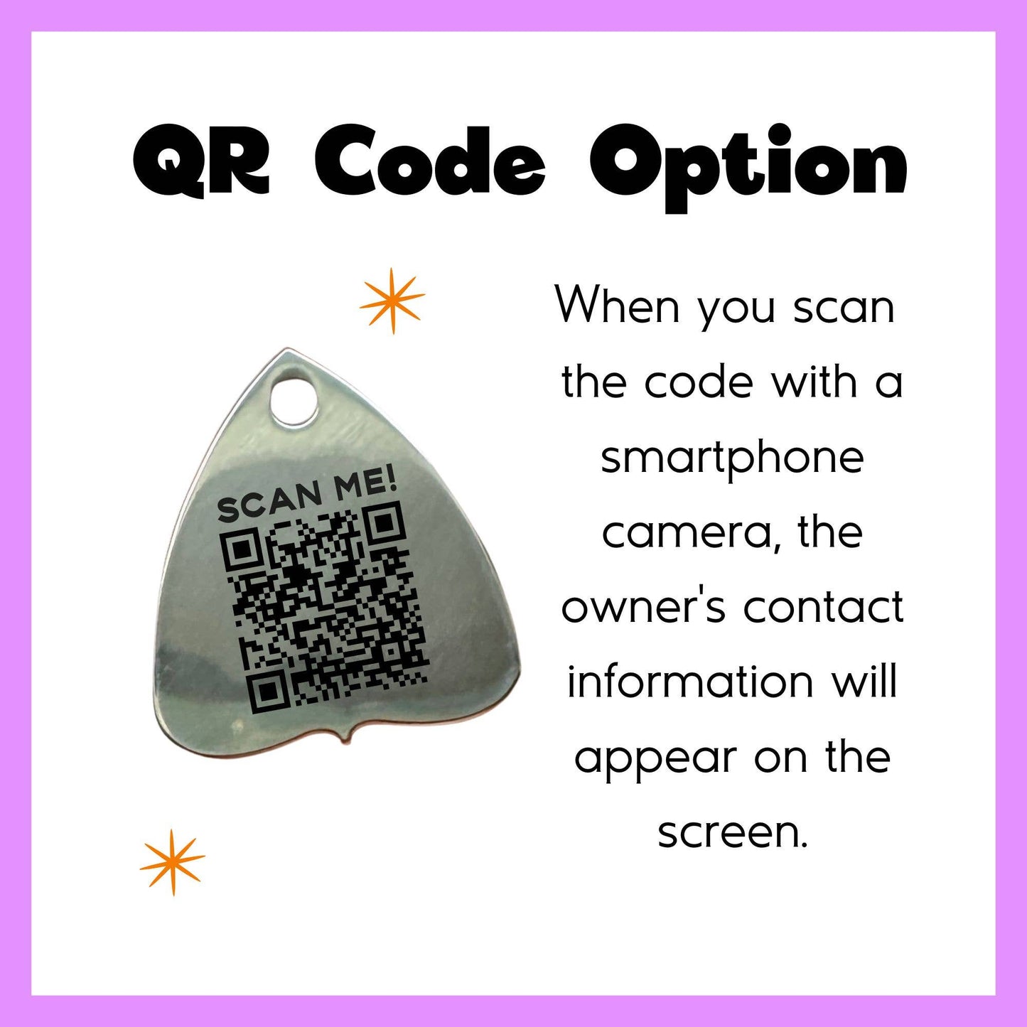 Bad Tags - Halloween Planchette Dog Tag - Summon my Mom - Engraved QR Code