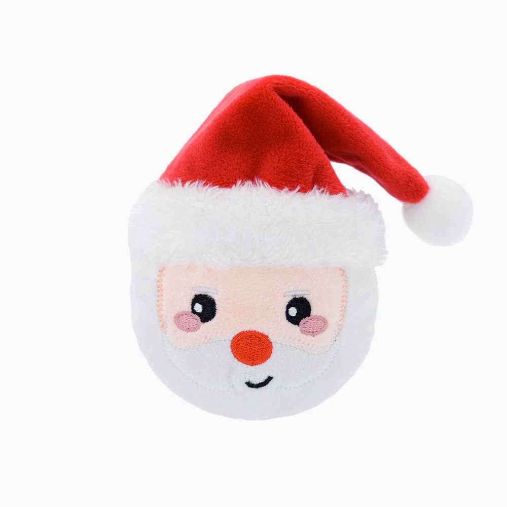 Hugsmart Products Inc - HugSmart Pet - Happy Woofmas | Santa - Dog Ball Toy