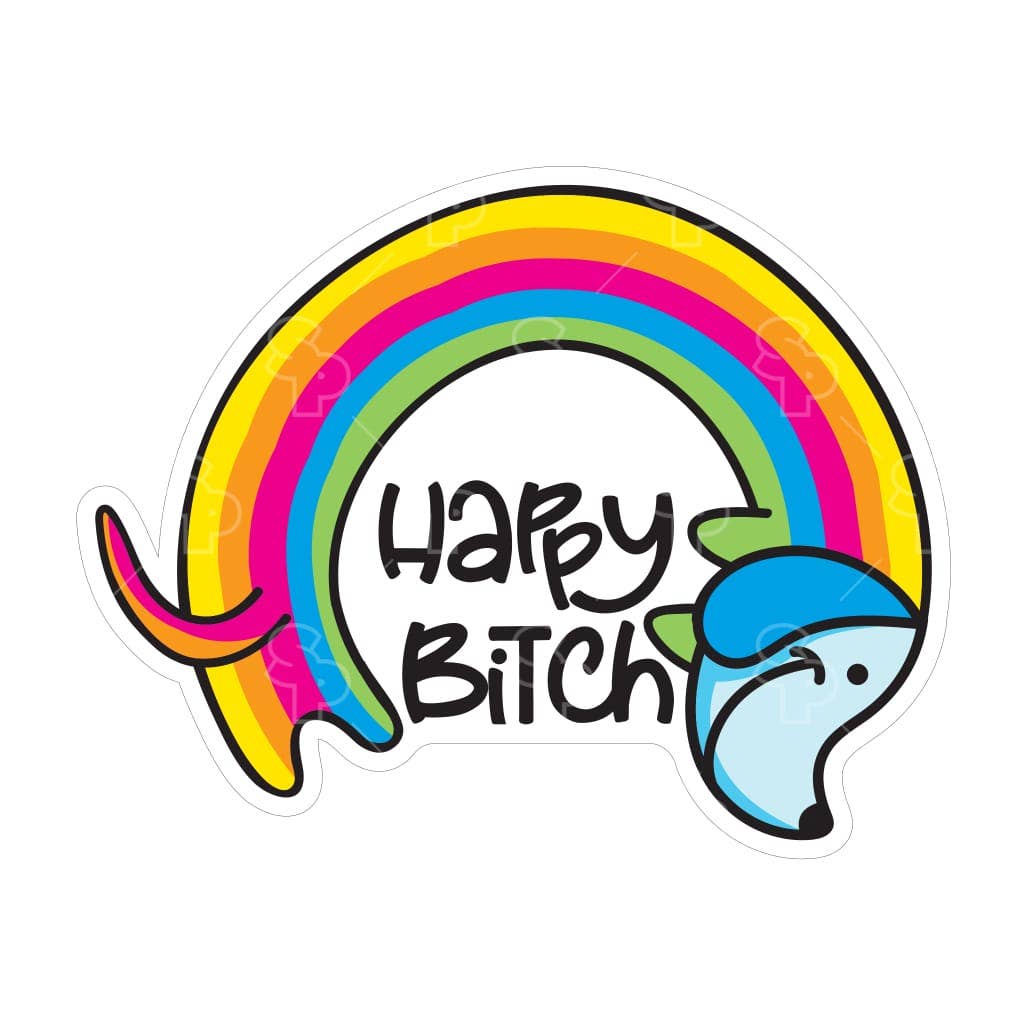 Two Feet Treats - Happy Rainbow Dog - Sticker