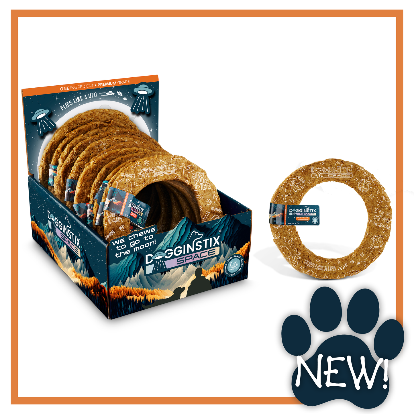 Doot's Chew Bar - Dogginstix - Lamb Collagen - Cosmic Donut - Single