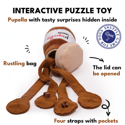 CHEWFFON - CHEWFFON Nutella Jar Interactive Dog Snuffle Puzzle Toy