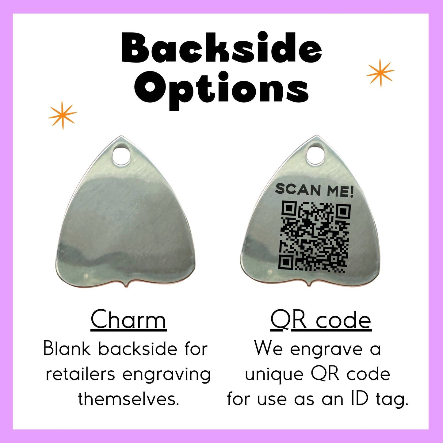 Bad Tags - Halloween Planchette Dog Tag - Summon my Mom - Engraved QR Code