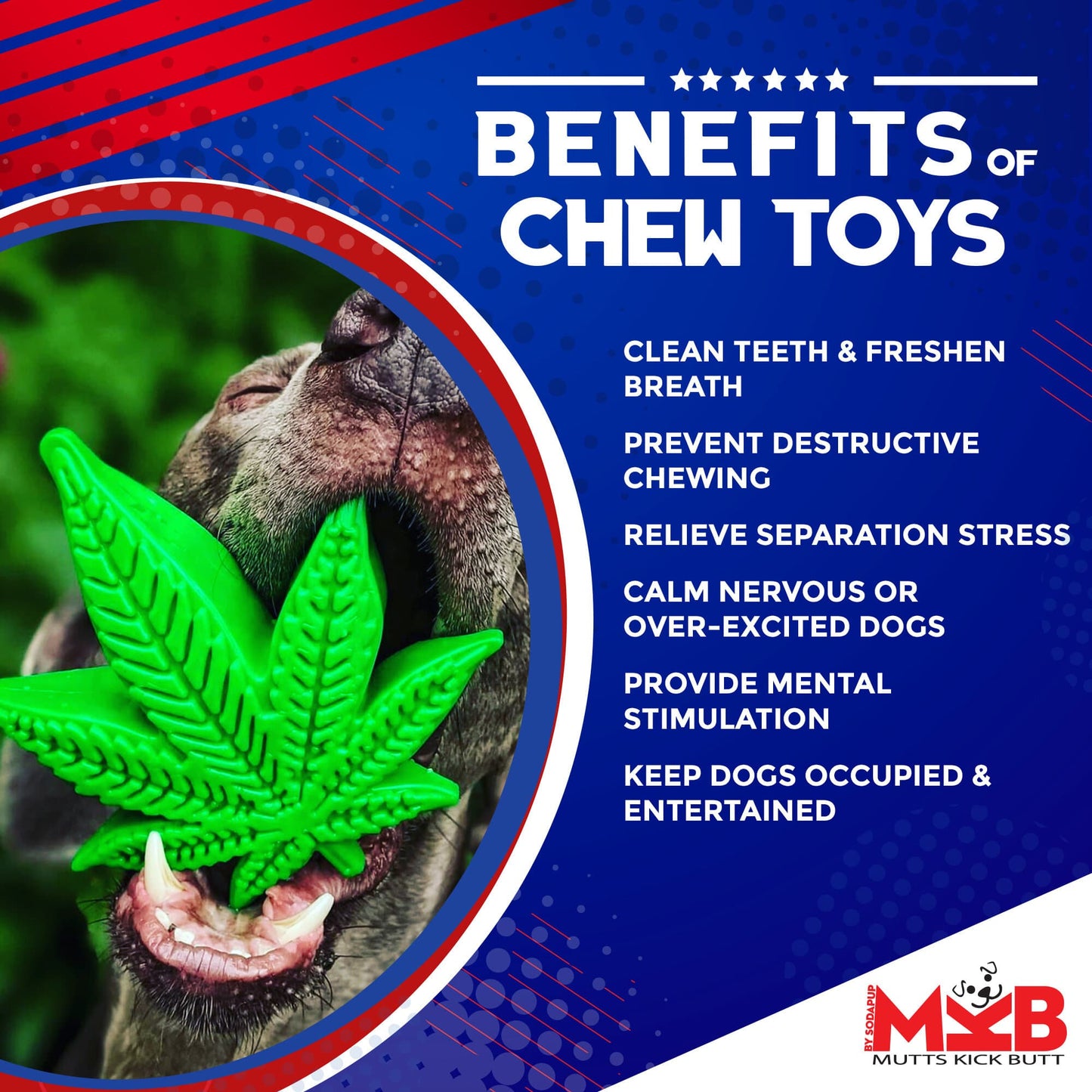 Colorado Maple Leaf Nylon Dog Chew Toy for Aggressive Chewers | USA Made - Doot's Pet LLC Collars For A Cause