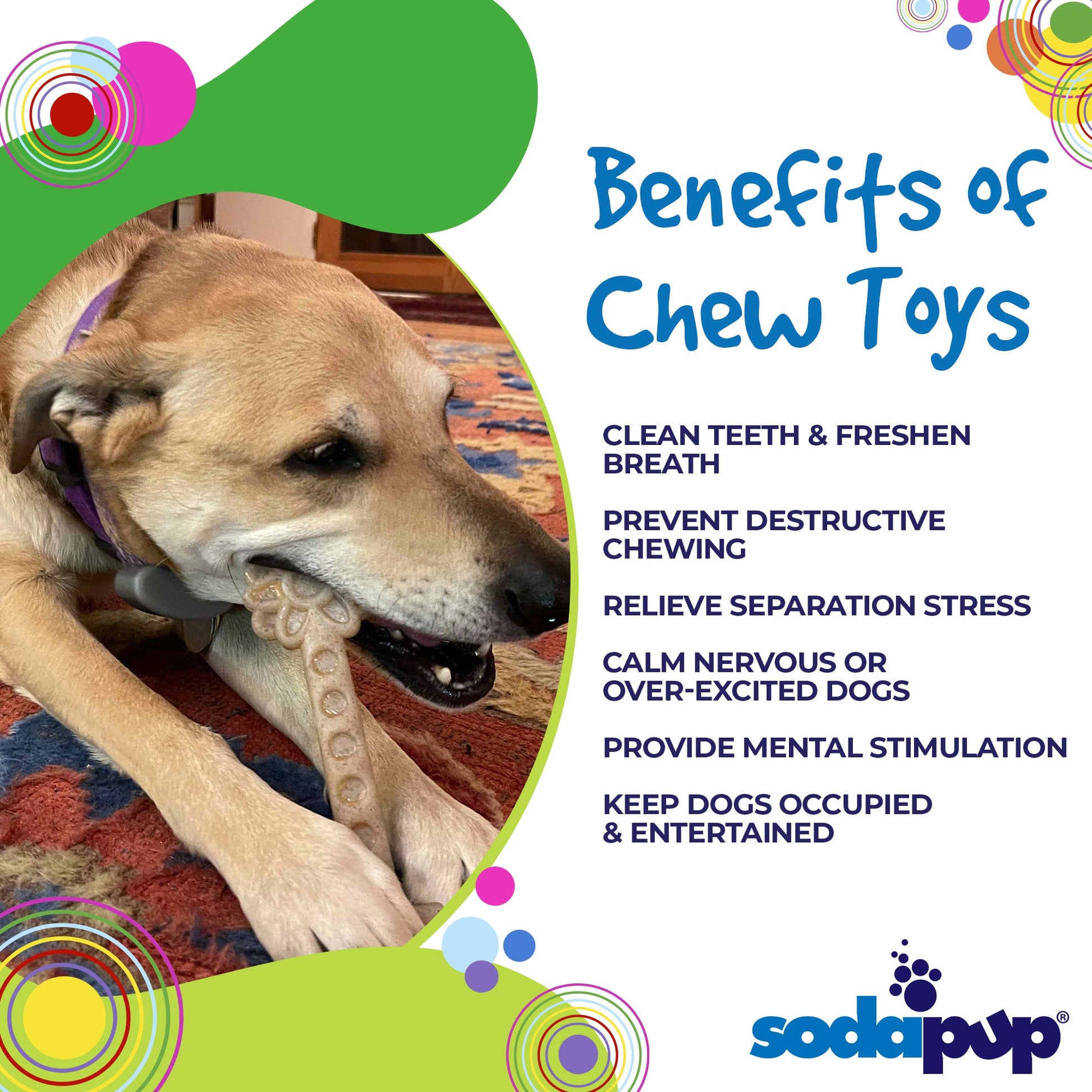 Flower Tower Nylon Chew Toy for Aggressive Chewers - USA Made Enrichment Toy - Doot's Pet LLC Collars For A Cause