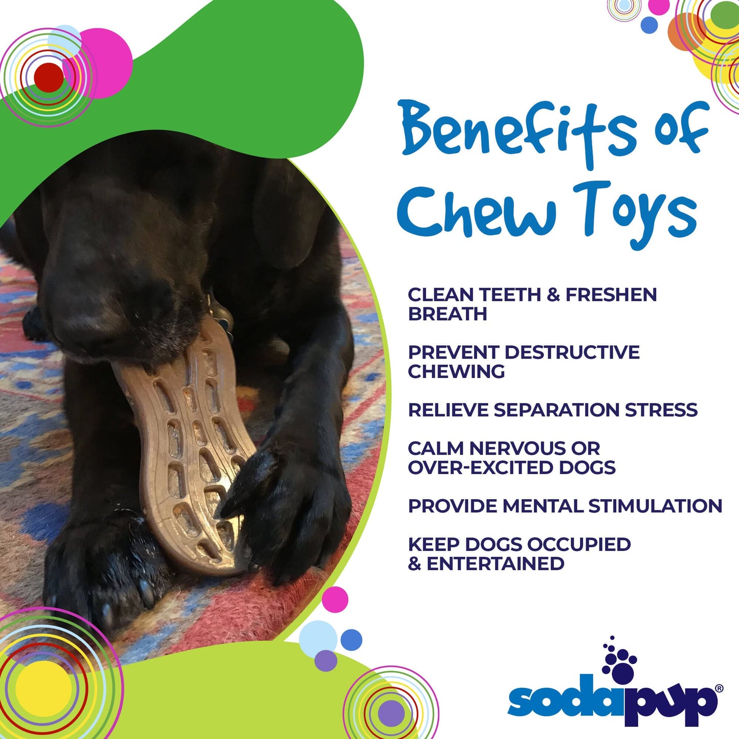 Peanut Nylon Dog Chew Toy | Ultra-Durable for Aggressive Chewers | SodaPup - Doot's Pet LLC Collars For A Cause
