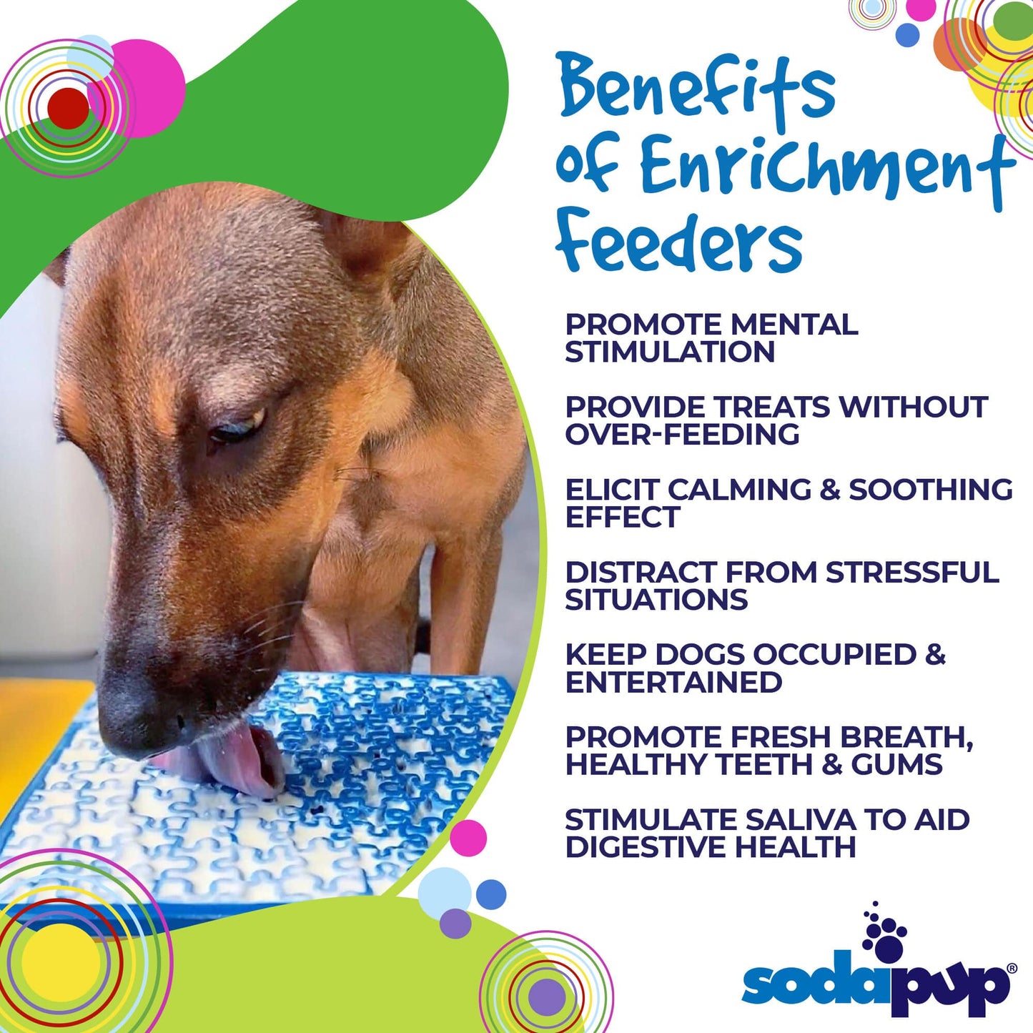 Jigsaw Puzzle eMat - Enrichment Lick Mat for Dogs and Cats | eMat Enrichment Toy for Anxiety Relief | USA Made - Doot's Pet LLC Collars For A Cause