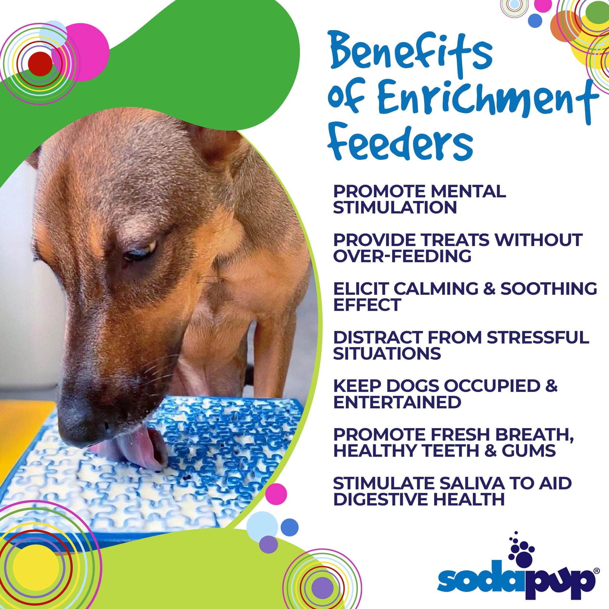 Jigsaw Puzzle eMat - Enrichment Lick Mat for Dogs and Cats | eMat Enrichment Toy for Anxiety Relief | USA Made - Doot's Pet LLC Collars For A Cause