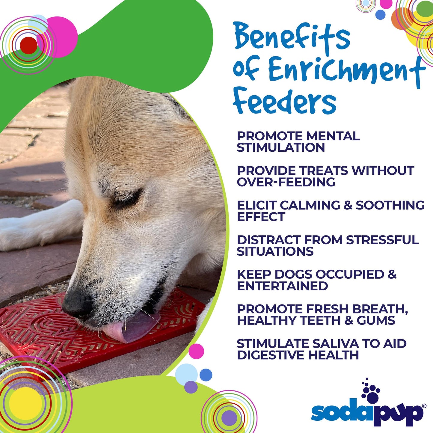 Love eMat - Enrichment Lick Mat for Dogs and Cats| Heart Design | SodaPup - Doot's Pet LLC Collars For A Cause