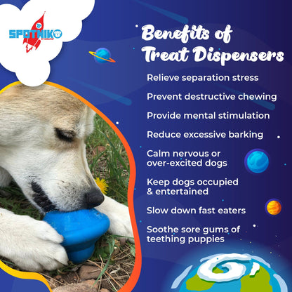 Flying Saucer eDispenser Durable Rubber Chew Toy & Treat Dispenser - Doot's Pet LLC Collars For A Cause