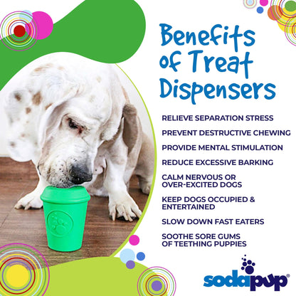 Coffee Cup eDispener Durable Rubber Chew Toy and Treat Dispenser - Doot's Pet LLC Collars For A Cause