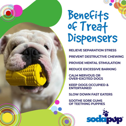 Corn on the Cob eDispenser Durable Rubber Treat Dispenser - Doot's Pet LLC Collars For A Cause