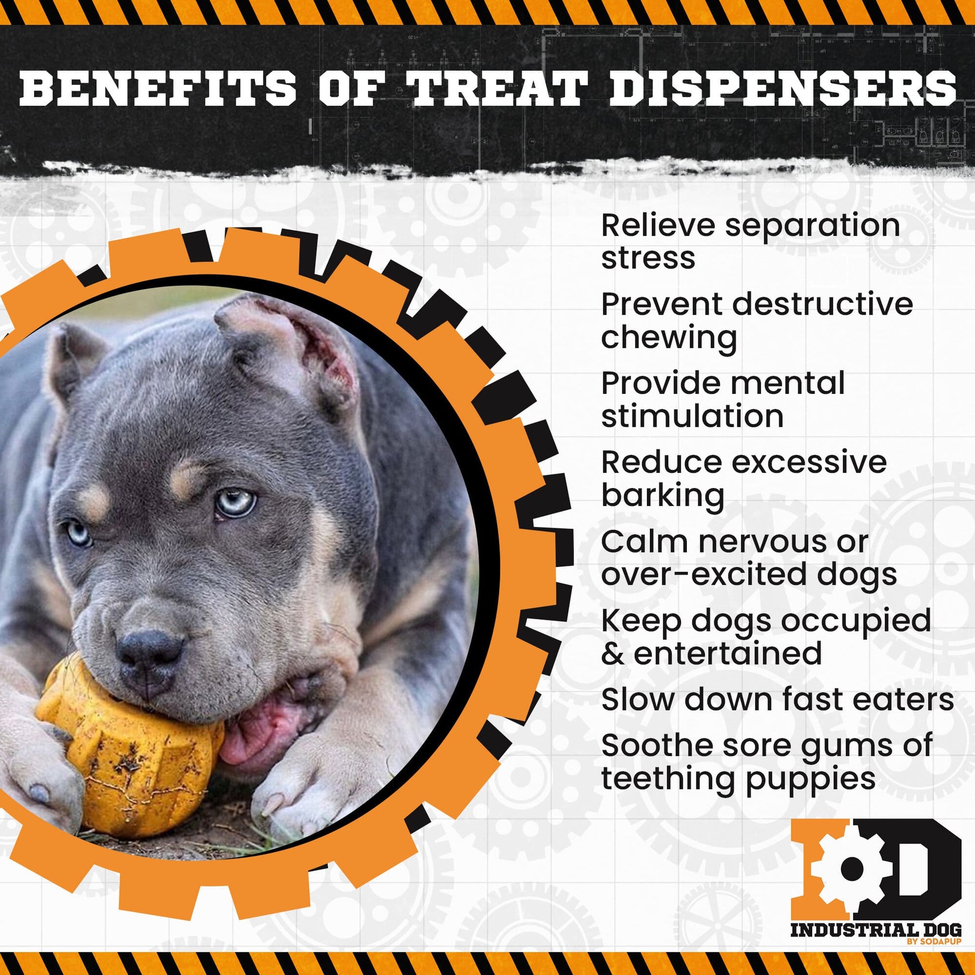 Gear eDispener Durable Rubber Treat Holder and Chew Toy - Doot's Pet LLC Collars For A Cause