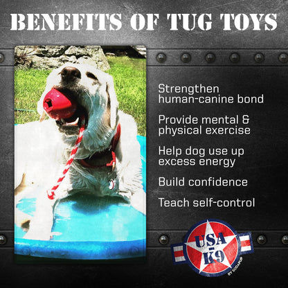 USA-K9 Cherry Bomb Durable Rubber Chew Toy, Treat Dispenser, Reward Toy, Tug Toy, and Retrieving Toy - Doot's Pet LLC Collars For A Cause