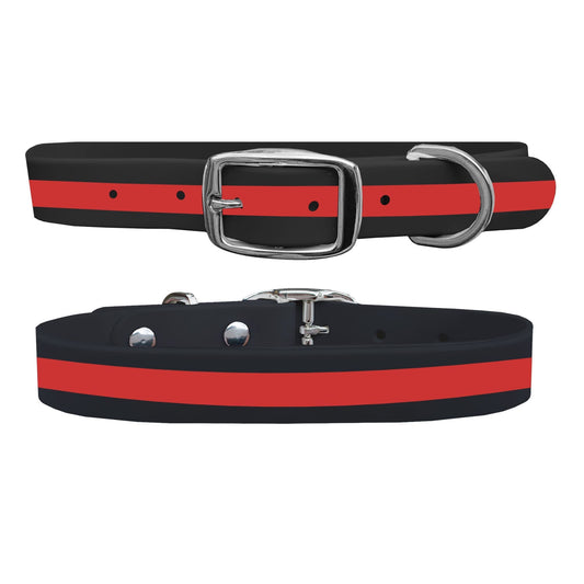 Red Line Firefighter Dog Collar
