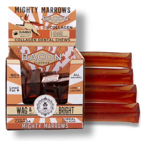 Wag & Bright Supply Co. - Mighty Marrows Collagen Dental Chew - Bacon