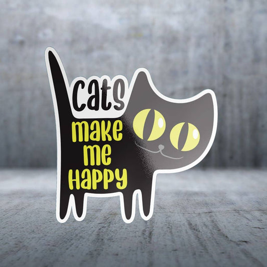 Two Feet Treats - Cats Make Me Happy - Sticker