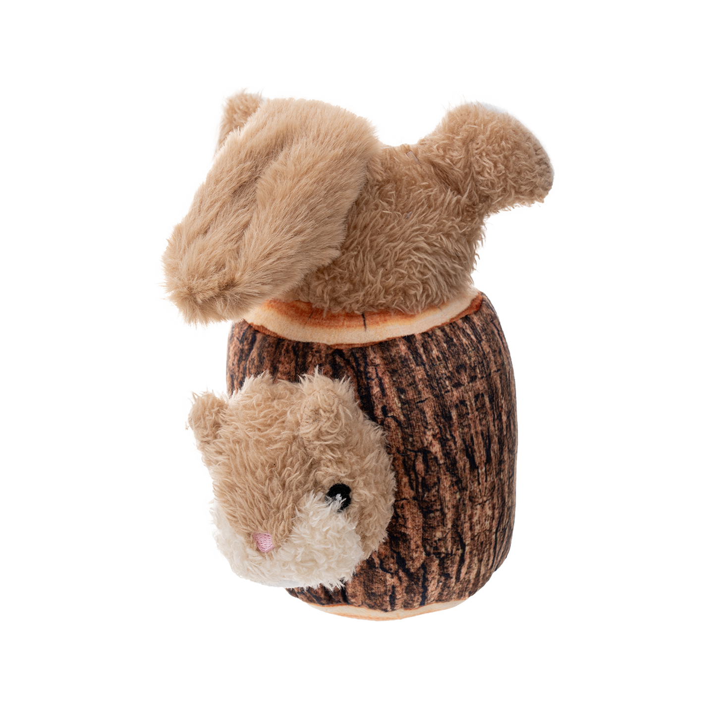 Original Territory - Squirrel in Log Moving Plush Dog Toy - Doot's Pet LLC Collars For A Cause