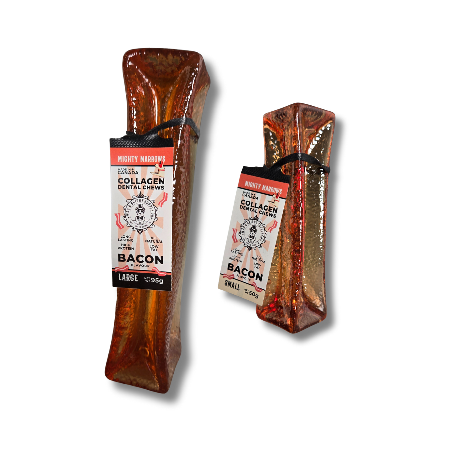 Wag & Bright Supply Co. - Mighty Marrows Collagen Dental Chew - Bacon