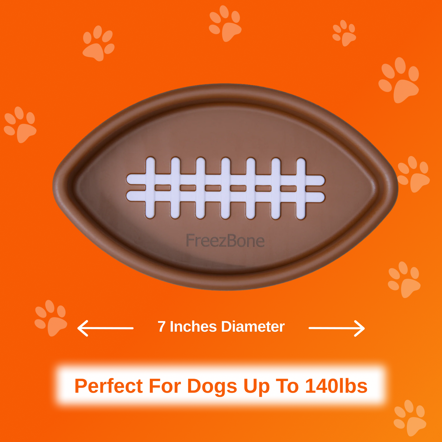 FreezFootball - Tough Enrichment Football Toy - Doot's Pet LLC Collars For A Cause