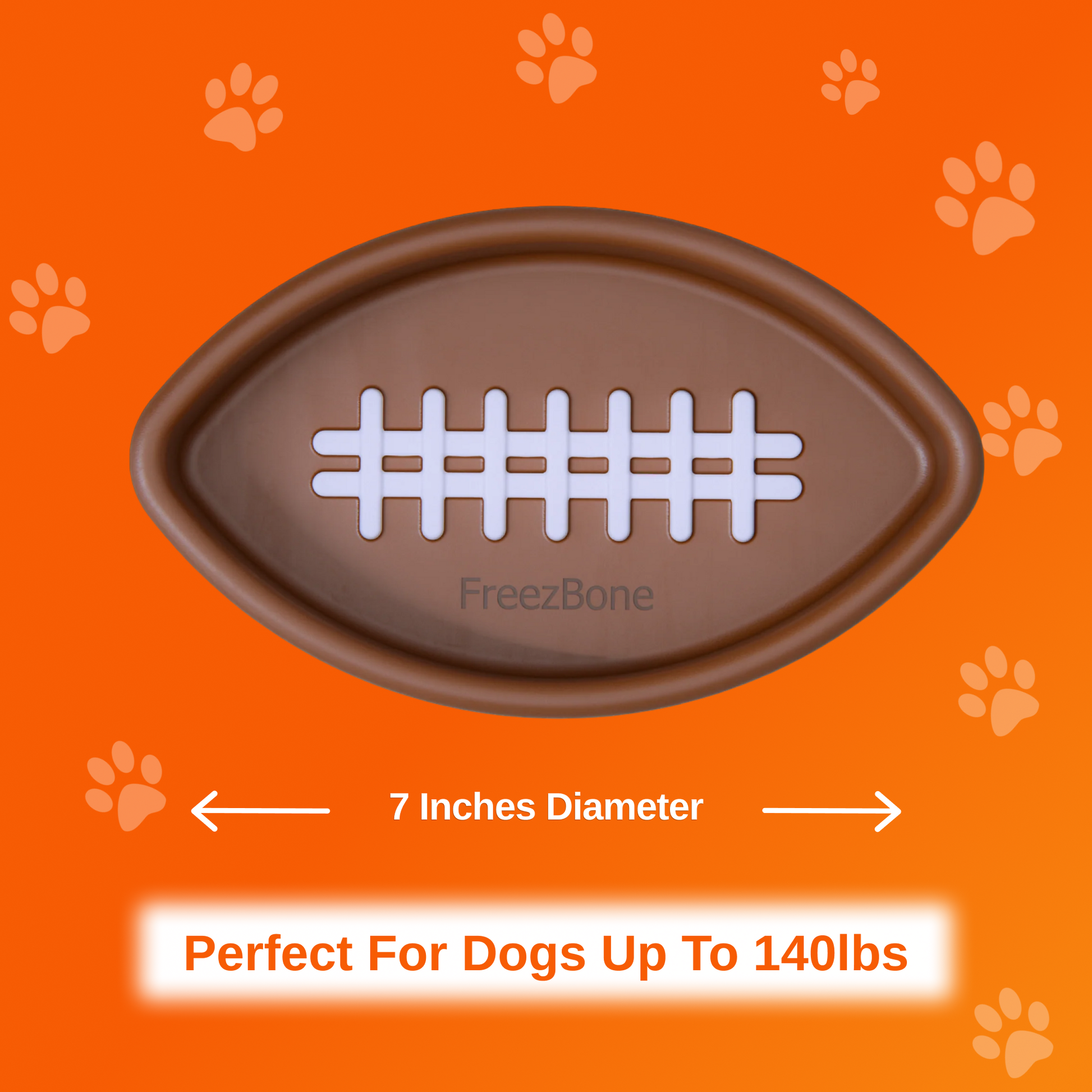 FreezFootball - Tough Enrichment Football Toy - Doot's Pet LLC Collars For A Cause