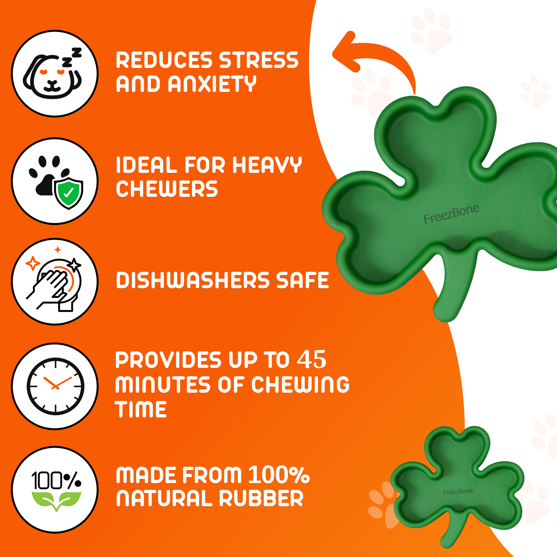 FreezShamrock - Premium Enrichment Toy - Doot's Pet LLC Collars For A Cause