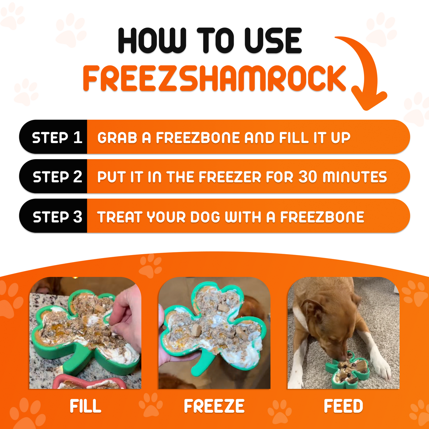 FreezShamrock - Premium Enrichment Toy - Doot's Pet LLC Collars For A Cause