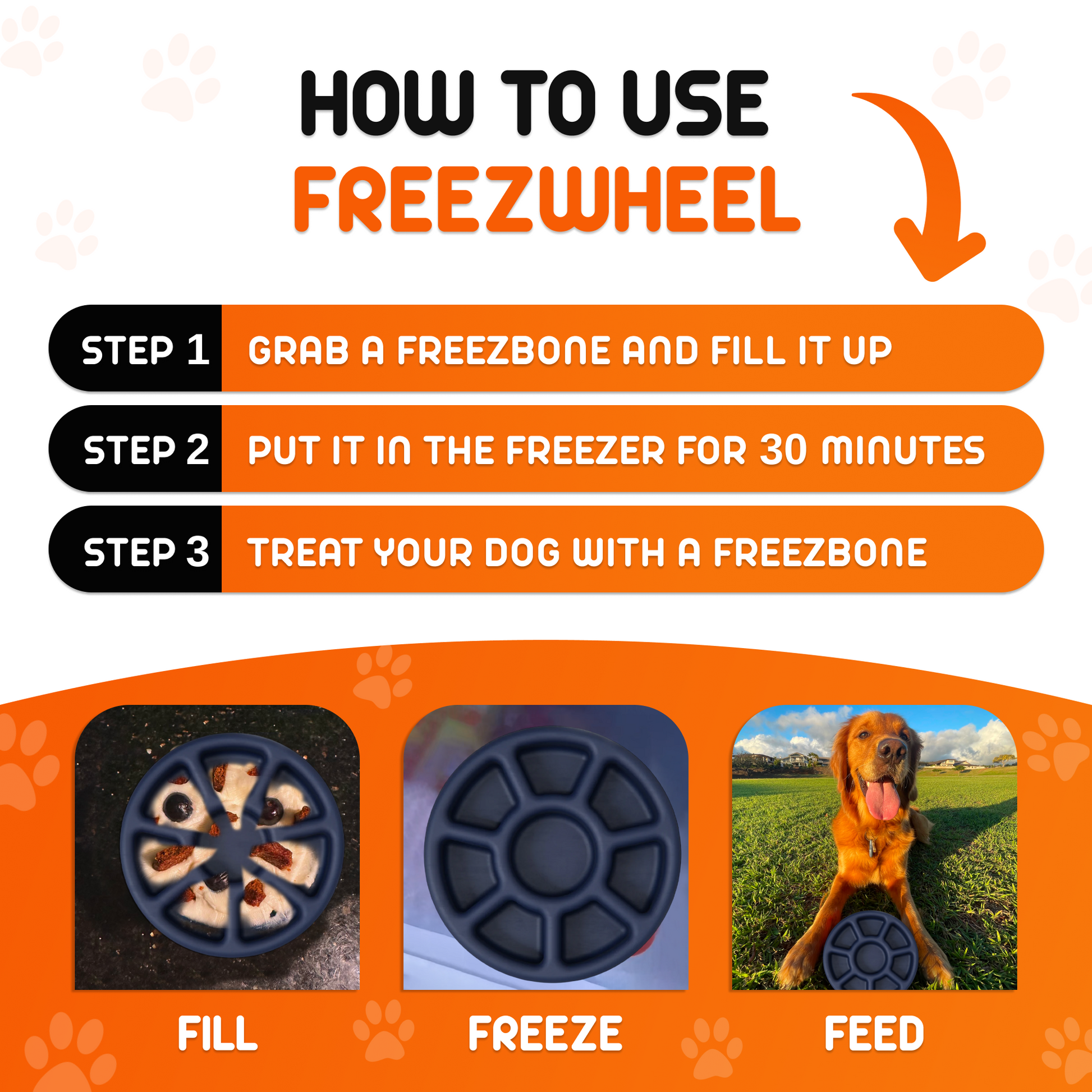 FreezWheel - Durable Interactive Chew - Doot's Pet LLC Collars For A Cause