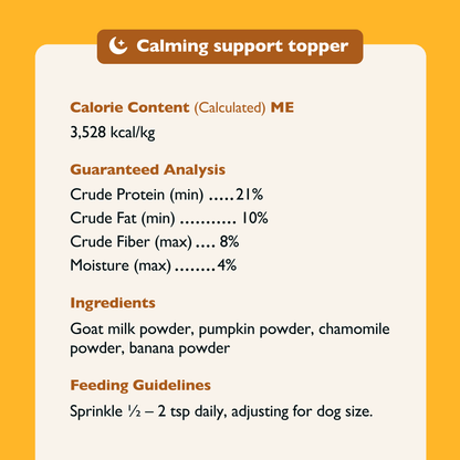 Glacier's Goodies - Calming Support Goat Milk Topper with Chamomile