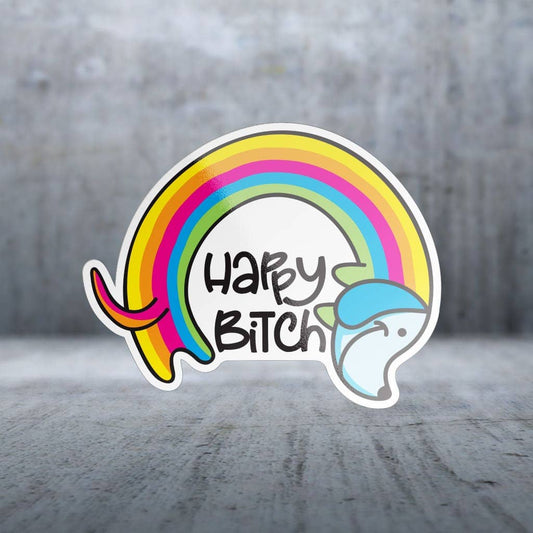 Two Feet Treats - Happy Rainbow Dog - Sticker