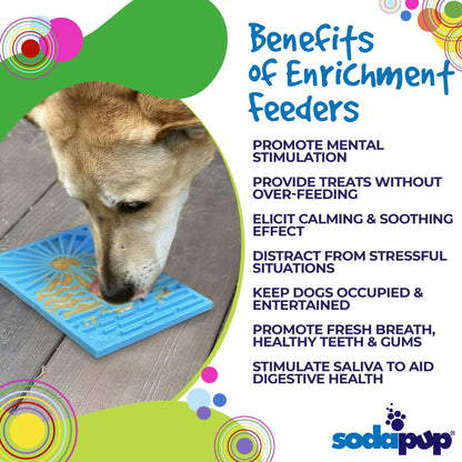 Surf's Up eMat - Small Lickmat for Dogs and Cats | Beach-Themed Design | SodaPup - Doot's Pet LLC Collars For A Cause