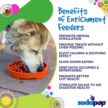 Sun and Moon eTray - Shallow Slow Feeder Dog Bowl for Enrichment | USA Made - Doot's Pet LLC Collars For A Cause