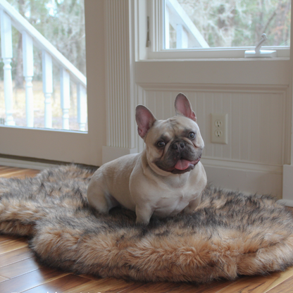 PupRug by Paw.com® Faux Fur Orthopedic Dog Bed - Curve Sable Tan - Doot's Pet LLC Collars For A Cause