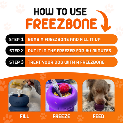 Freezball - Durable Fillable Dog Chew Bone - Doot's Pet LLC Collars For A Cause