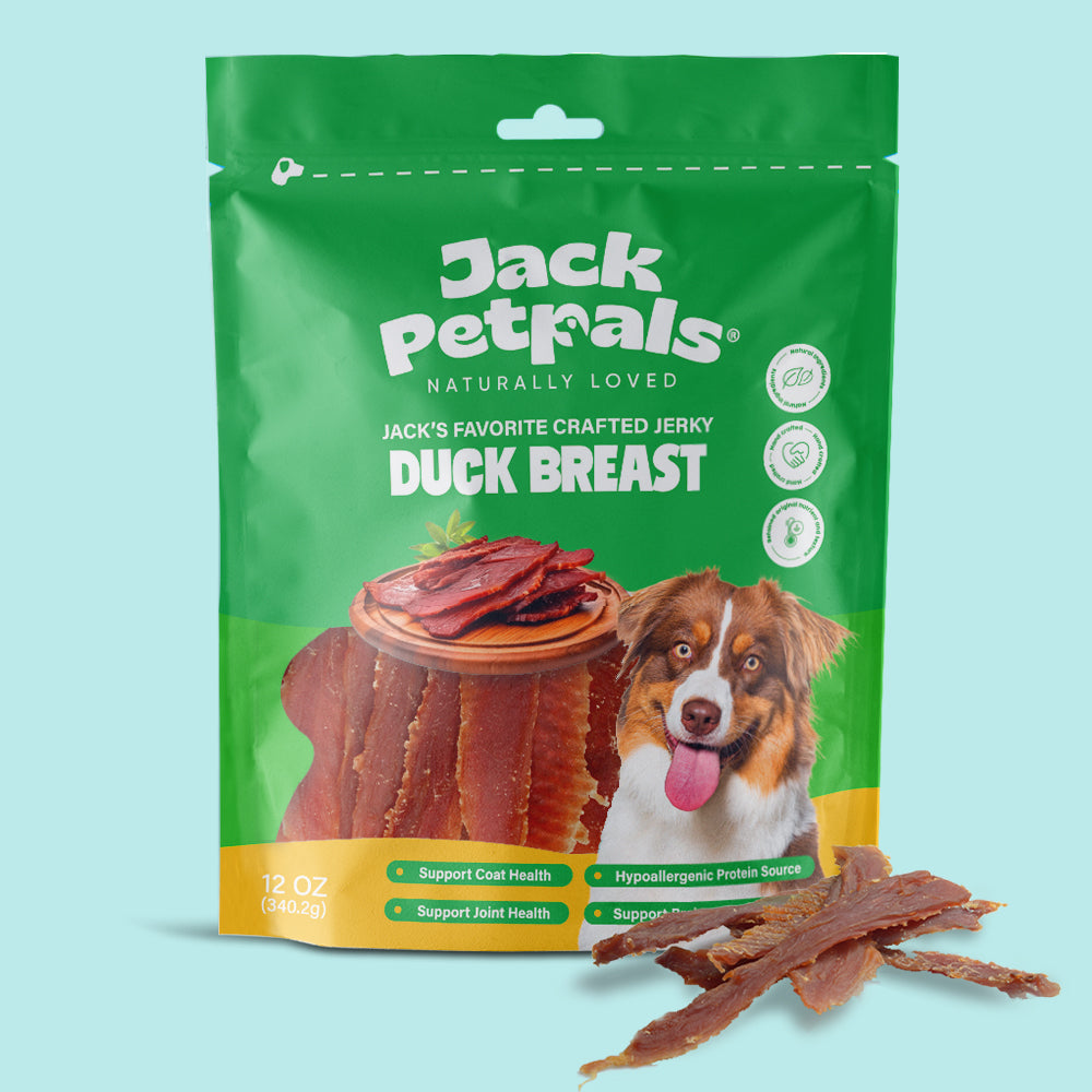 Jack PetPals Handcrafted Jerky Duck Breast Dog Treats (12oz) - Doot's Pet LLC Collars For A Cause
