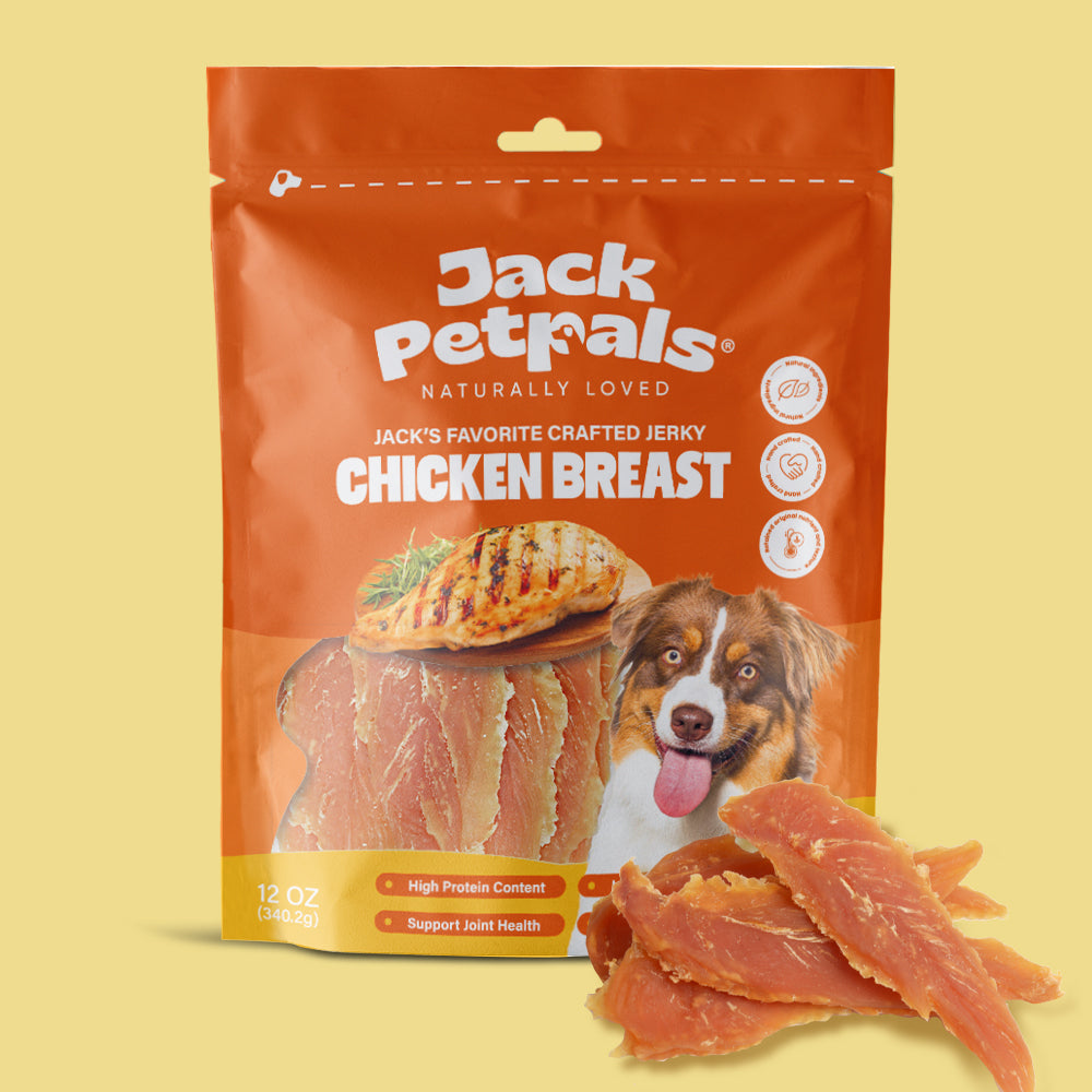 Jack PetPals Handcrafted Jerky Chicken Breast Dog Treats (12oz) - Doot's Pet LLC Collars For A Cause