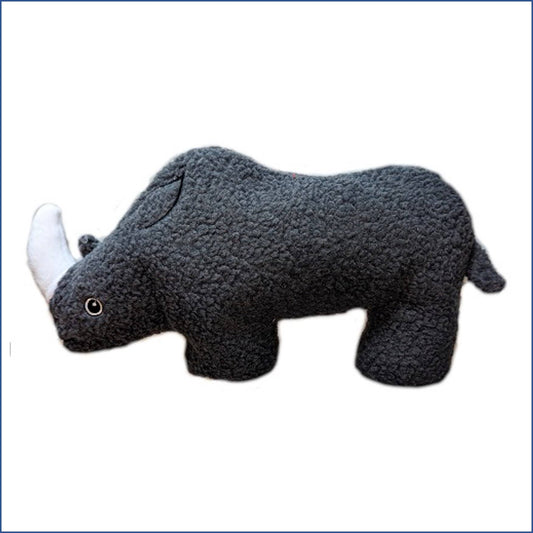 Barker's Bowtique - Gertie the Black Rhino Fleece Dog Toy