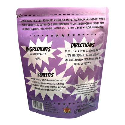 Wonder Petz Treats - Quail Bites - Doot's Pet LLC Collars For A Cause