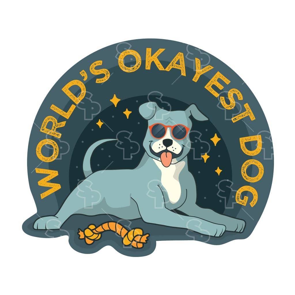 Two Feet Treats - World's Okayest Dog - Sticker