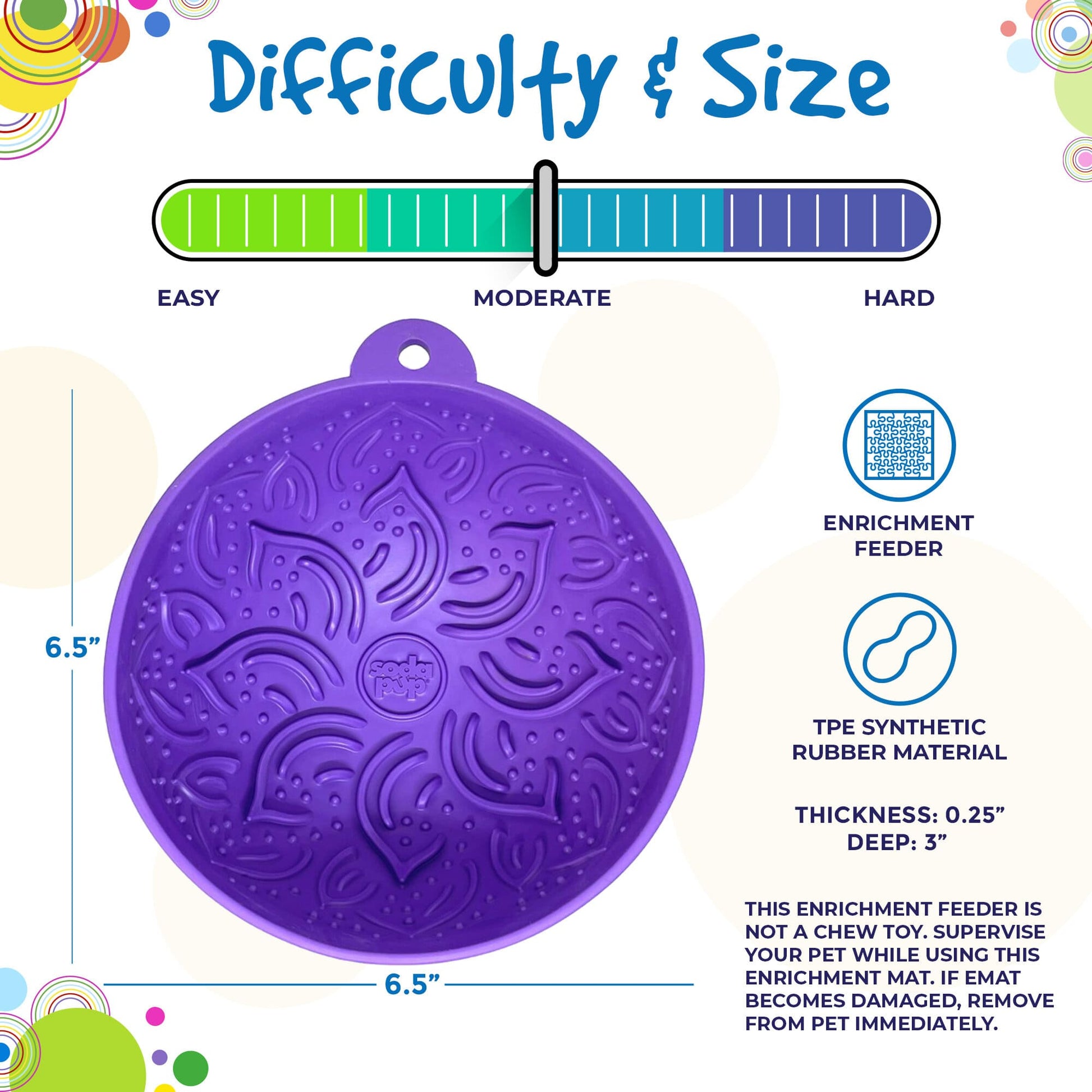 Garden of Eatin' Tipsy Bowl - Wobble Lick Mat for Dogs & Cats | USA Made - Doot's Pet LLC Collars For A Cause