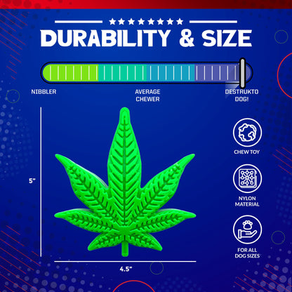 Colorado Maple Leaf Nylon Dog Chew Toy for Aggressive Chewers | USA Made - Doot's Pet LLC Collars For A Cause