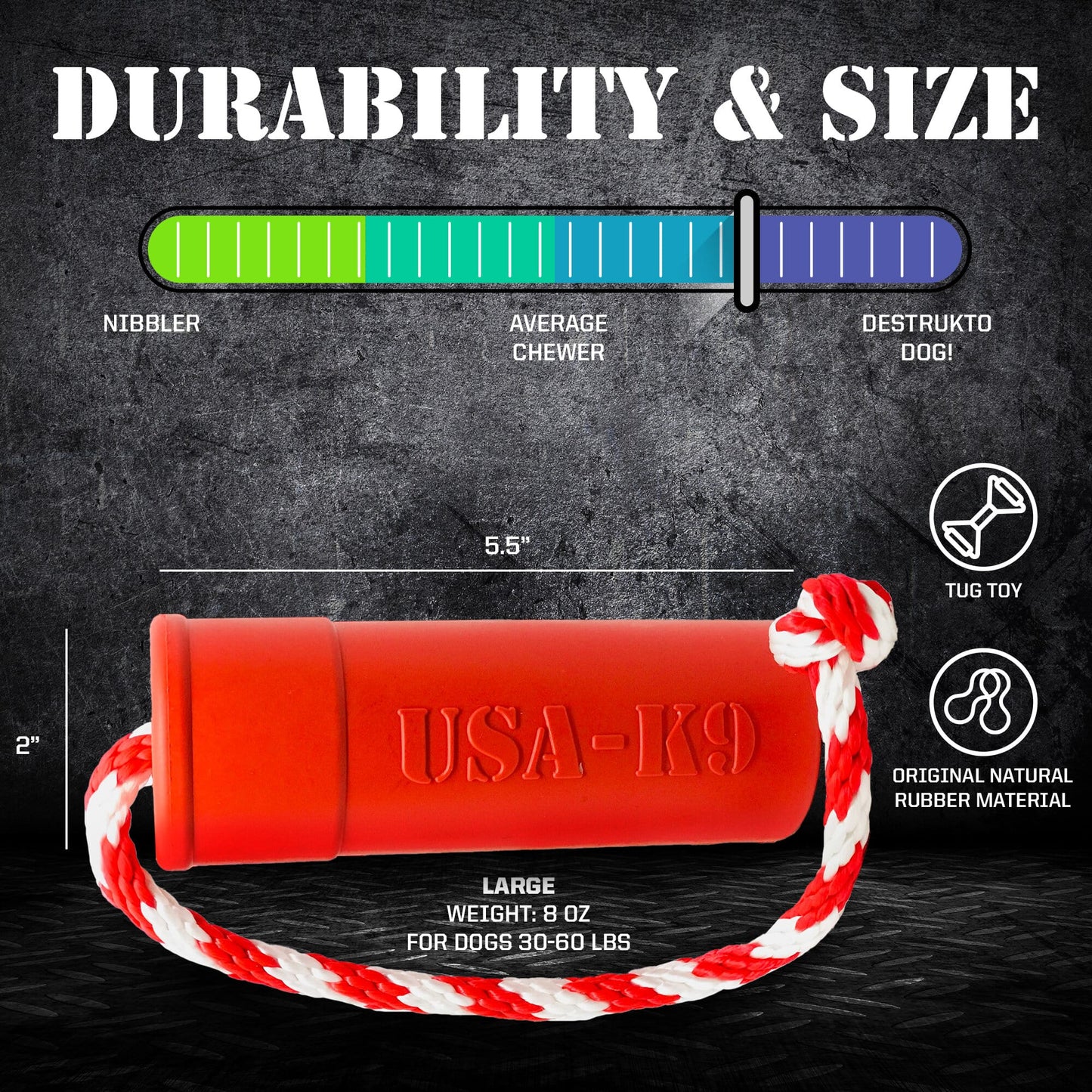 USA-K9 Firecracker Durable Rubber Floating Training Dummy - Large - Red - Doot's Pet LLC Collars For A Cause