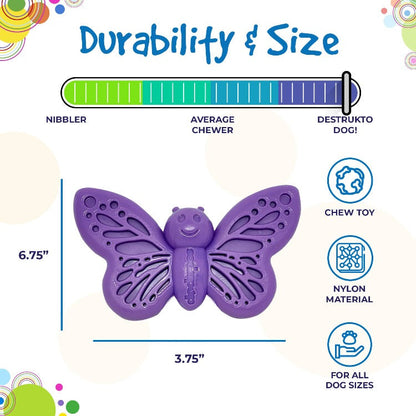 Butterfly Nylon Chew & Enrichment Toy | 2-in-1 for Aggressive Chewers | SodaPup - Doot's Pet LLC Collars For A Cause