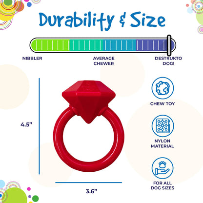 Diamond Ring Nylon Teething Ring for Puppies | Durable & USA Made - Doot's Pet LLC Collars For A Cause